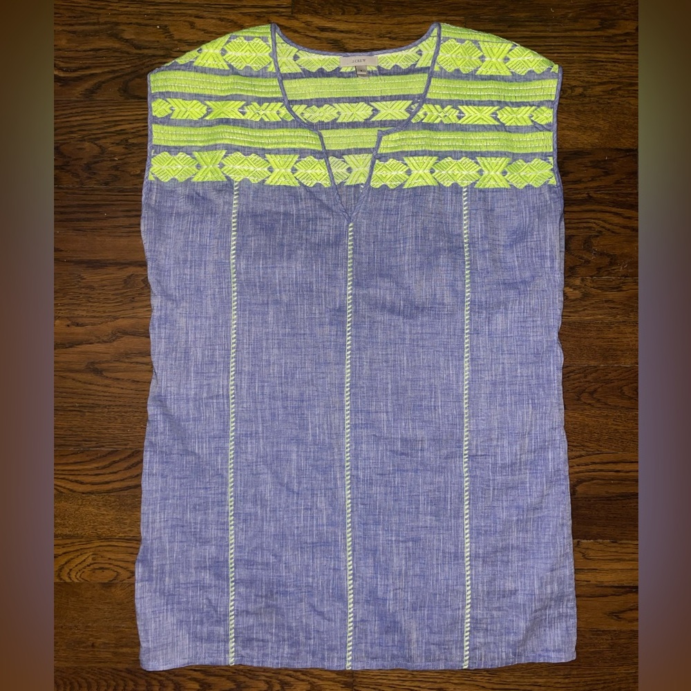J.Crew {Neon Stitching Swim Dress Coverup} Size Small.